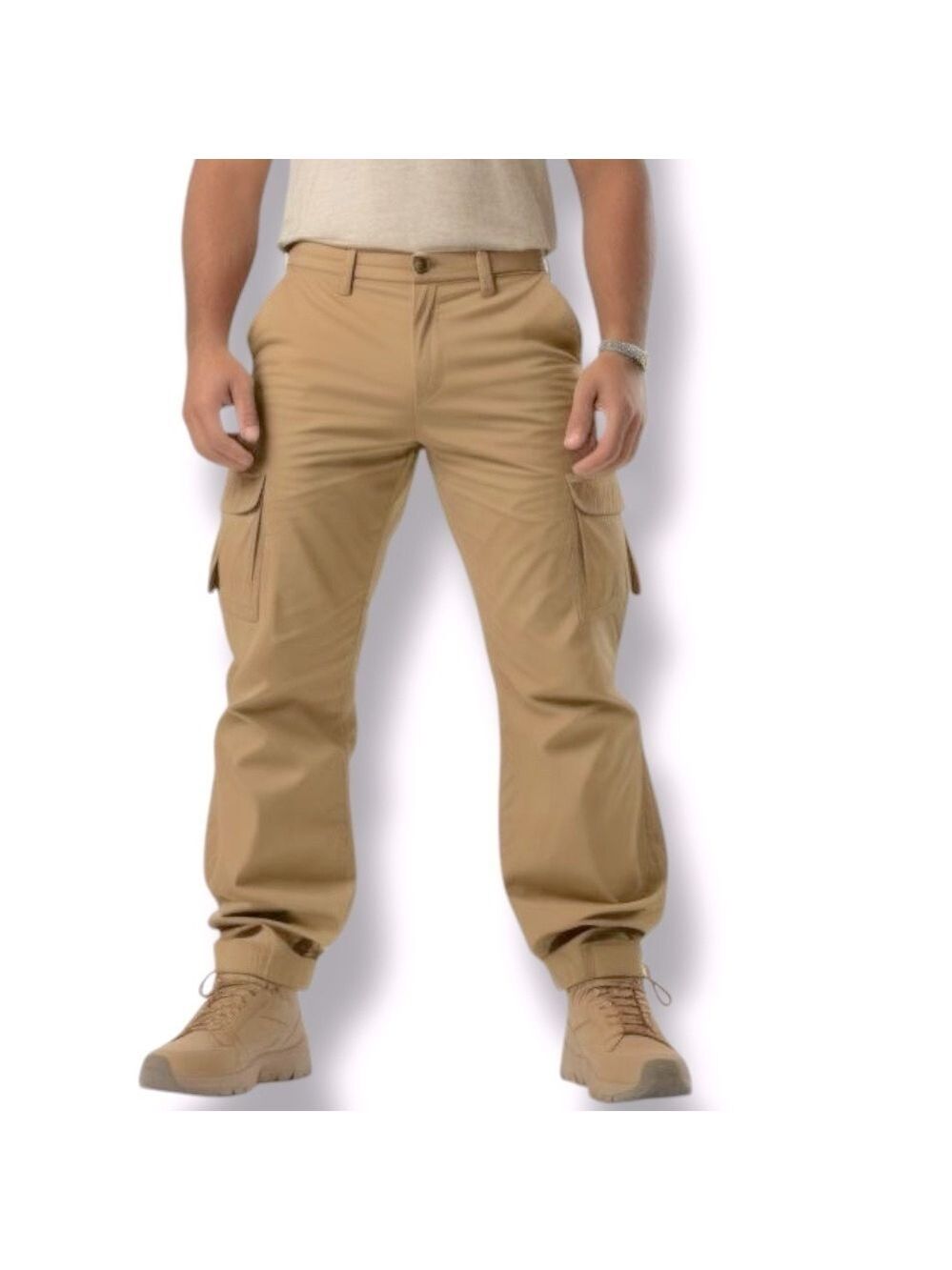 Wrangler Riggs Workwear Mens Cargo Pants Beige Size 44x30